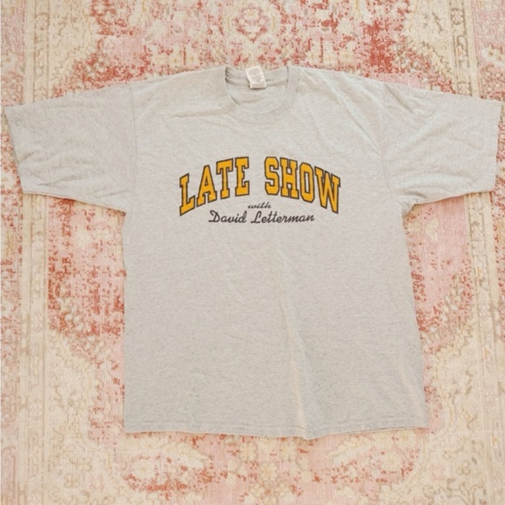 Men’s Vintage Gray Late Show David Letterman T-Shirt